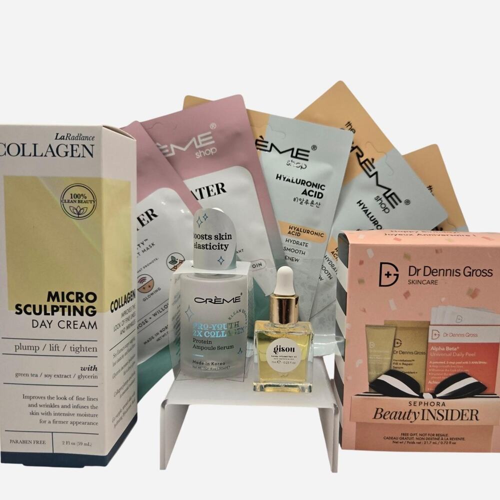 9pc Skincare & Beauty Bundle - Dr Dennis Gross, Gisou, Crème + K-Beauty
